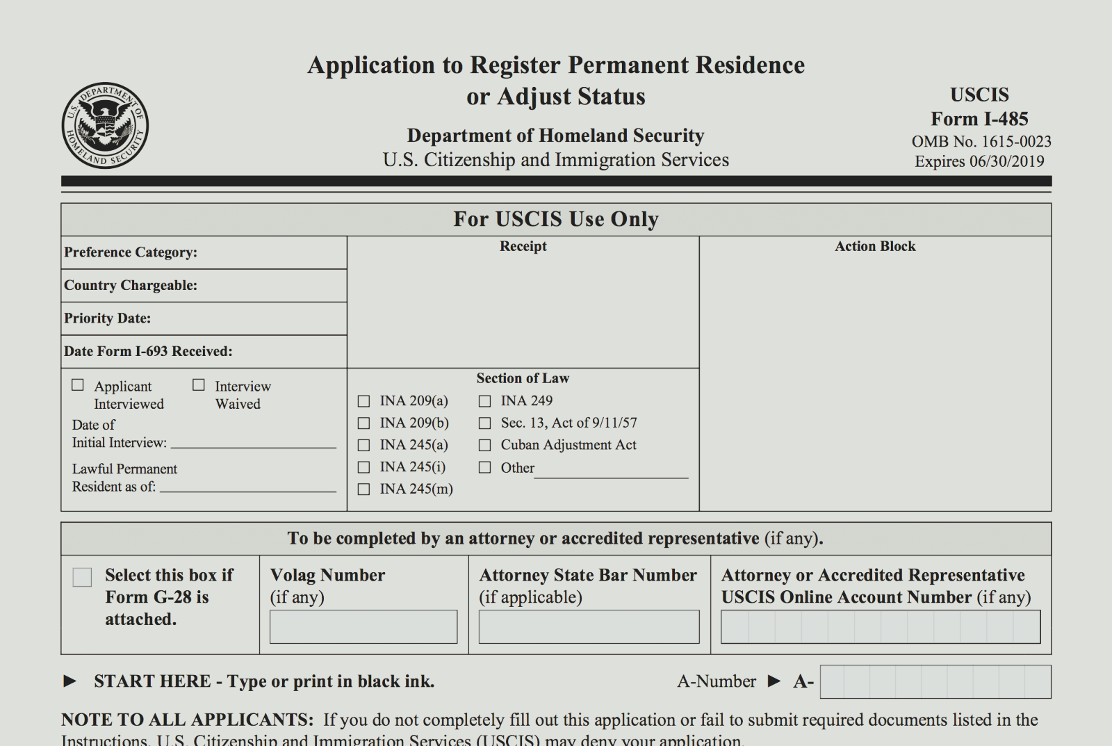 form i 485 meaning